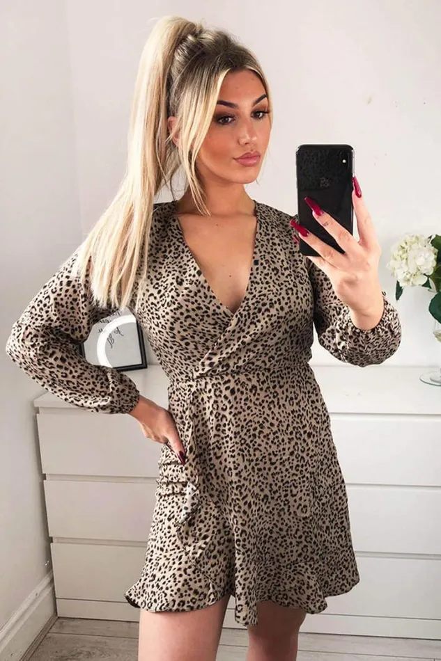 AX Paris Day Dresses Multi Animal Print Wrap Dress