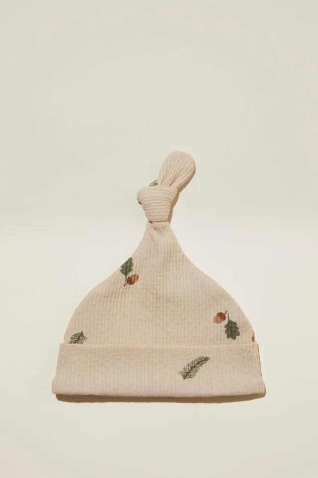 Baby Baby Essentials Cotton On Organic Pointelle Beanie Rainy Dayfloating Acorns