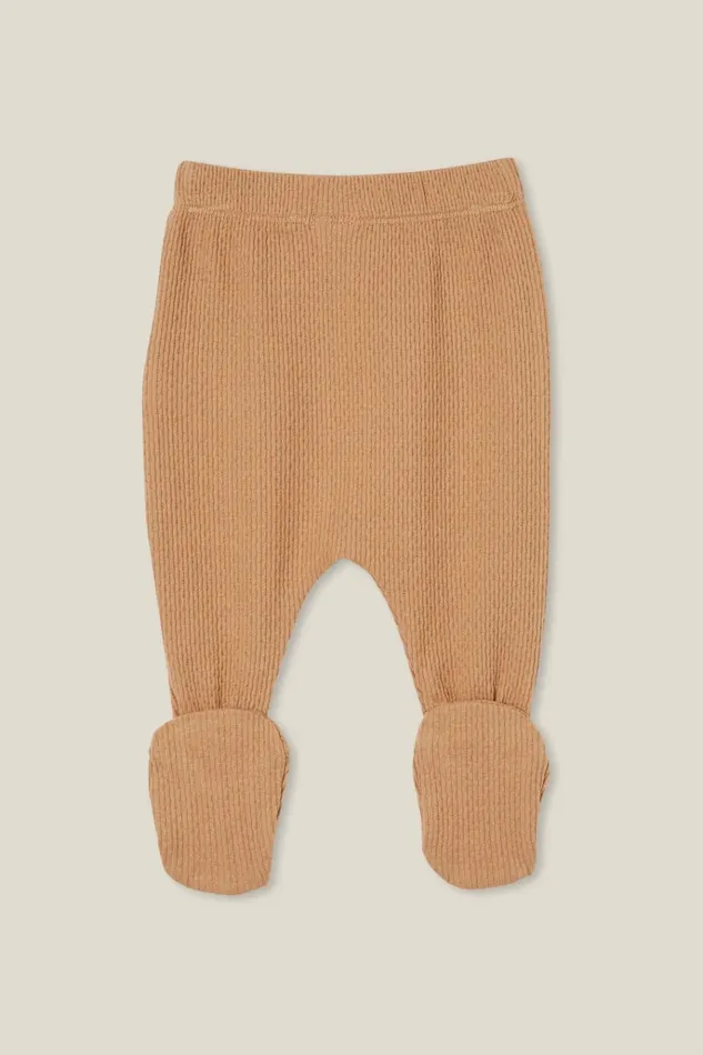 Baby Bottoms Cotton On Organic Pointelle Footed Legging Taupy Brown Baby Bottoms Cotton On Organic Pointelle Footed Legging Taupy Brown