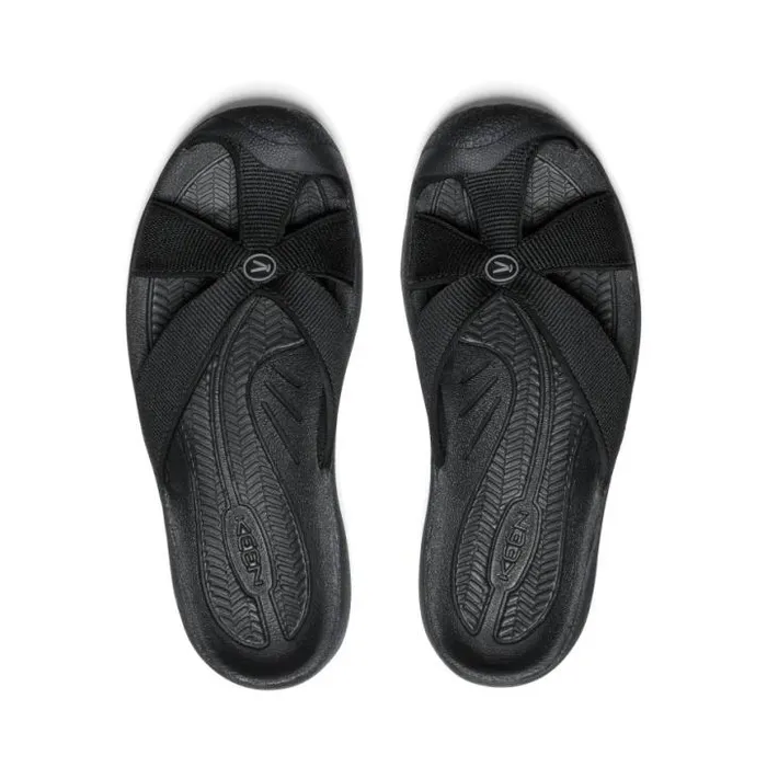 Bali BlackSteel Grey Leather FlipFlop Women KEEN SlipOns
