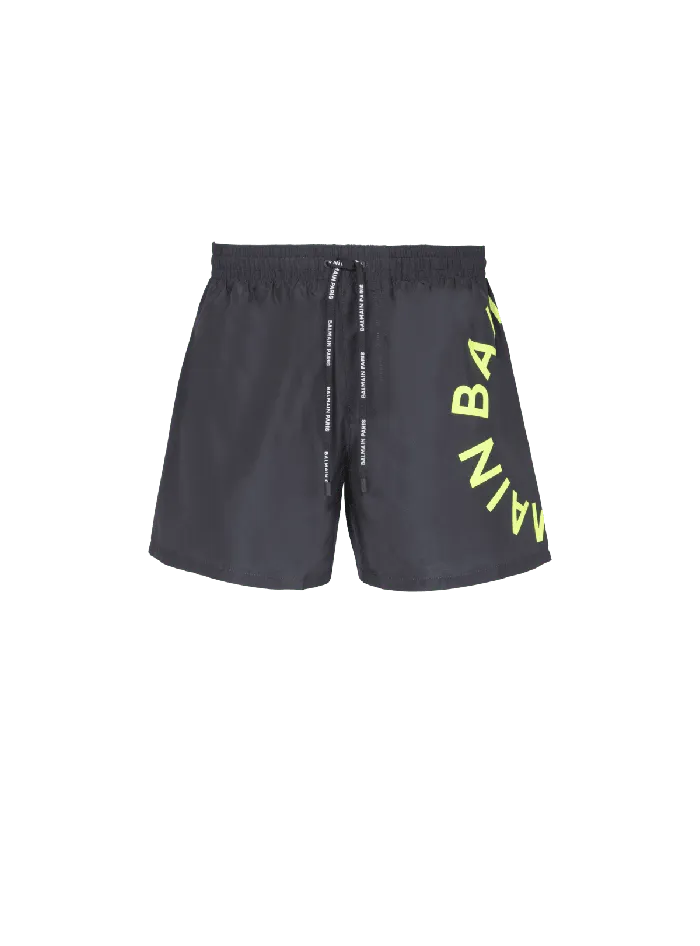 Balmain Swimwear Men Swim Shorts Yellow