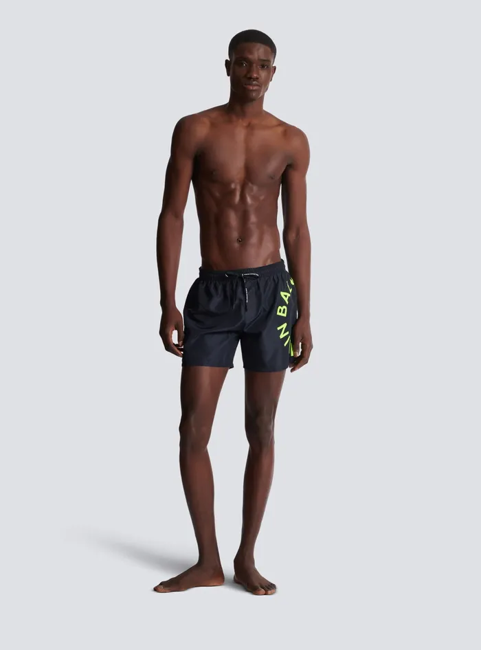Balmain Swimwear Men Swim Shorts Yellow