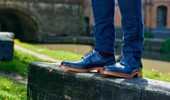 Barker Shoes Bailey 8211 Ebony Hand Painted 8211 Derby Shoe Men Ebony Hand Painted 8211 Derby Shoe Men Mens