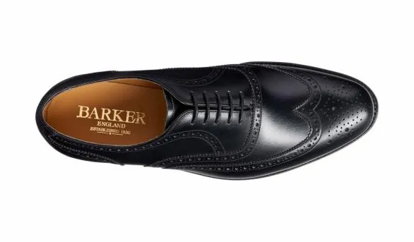 Barker Shoes Malton 8211 Black Calf Brogue Black Calf Brogue Mens