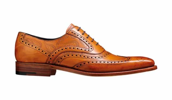 Barker Shoes McClean 8211 Cedar Calf Paisley Laser Cedar Calf Paisley Laser Mens