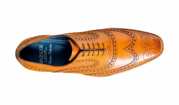 Barker Shoes McClean 8211 Cedar Calf Paisley Laser Cedar Calf Paisley Laser Mens