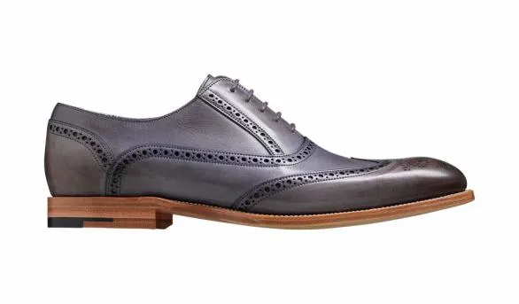 Barker Shoes Valiant 8211 Grey Hand Painted Brogue Grey Hand Painted Brogue Mens