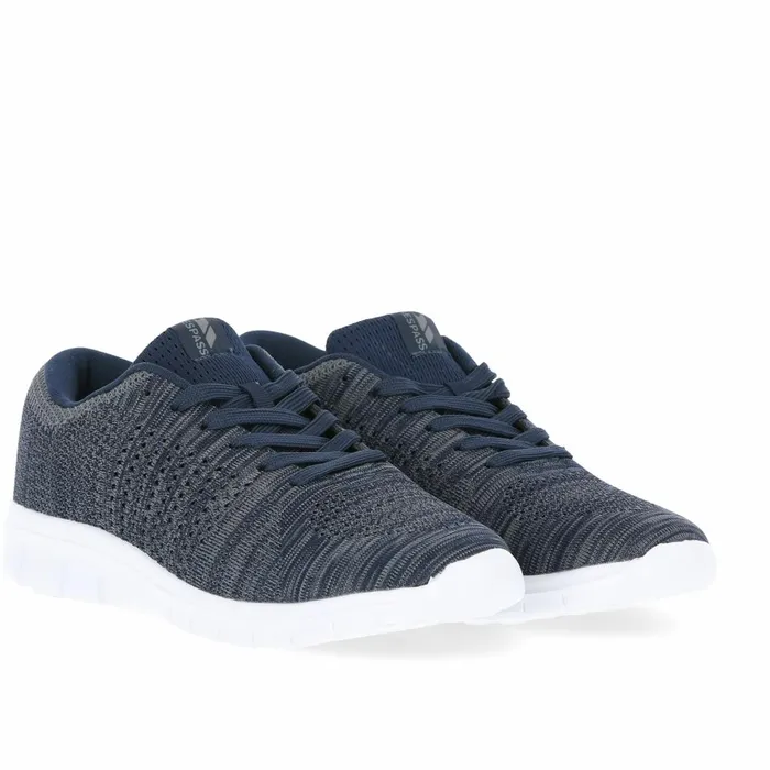 Barrow Lightweight Memory Foam Trainers Navy Men Trespass Casual Shoes