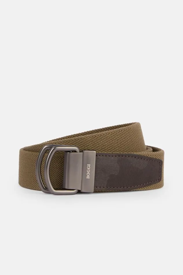 Belts Men Boggi Milano Casual Cotton Belt Military Green