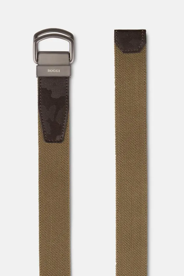 Belts Men Boggi Milano Casual Cotton Belt Military Green Belts Men Boggi Milano Casual Cotton Belt Military Green