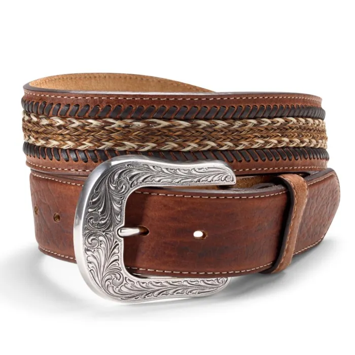Belts Men Orvis Horsehair Inlay Belt Brown
