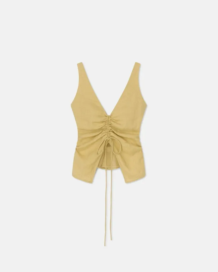 Berdine Oat Linen Women Nanushka Tops Berdine Oat Linen Women Nanushka Tops