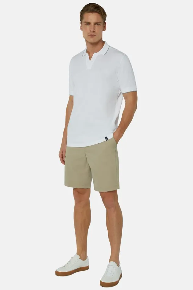 Bermuda Men Boggi Milano Cargo Bermuda Shorts In Technical Fabric Beige