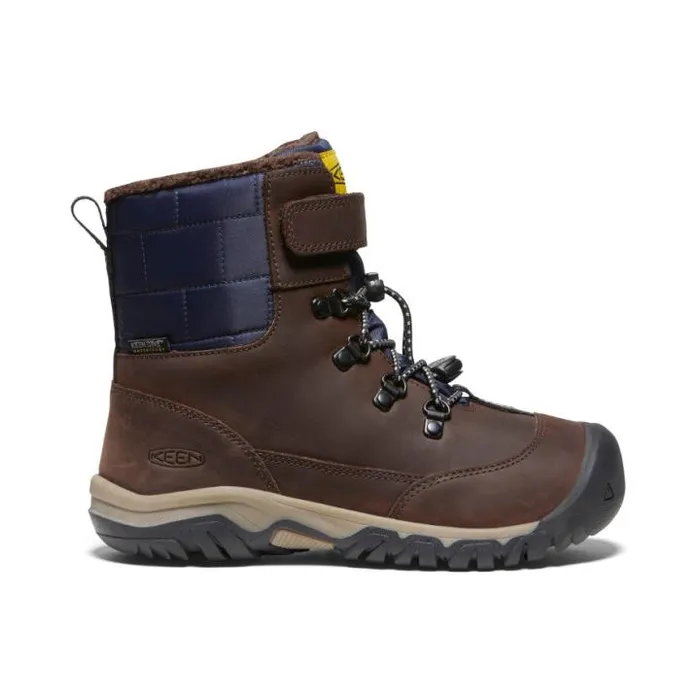 Big Kids039 Kanibou Waterproof Brown Leather Tall Boot Kids KEEN Winter