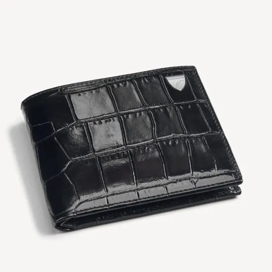 Billfold Coin Wallet Deep Shine Black Croc Men Aspinal Of London Billfold Wallets Billfold Coin Wallet Deep Shine Black Croc Men Aspinal Of London Billfold Wallets