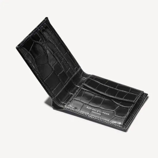 Billfold Coin Wallet Deep Shine Black Croc Men Aspinal Of London Billfold Wallets Billfold Coin Wallet Deep Shine Black Croc Men Aspinal Of London Billfold Wallets