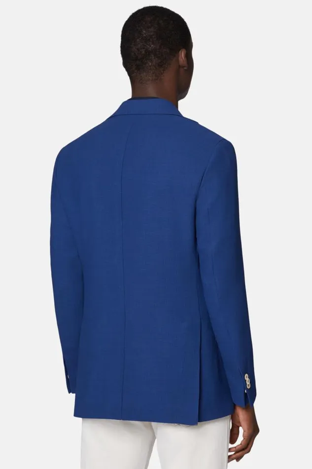 Blazers Men Boggi Milano Royal Blue Wool Crepe Jacket Royal Blue Blazers Men Boggi Milano Royal Blue Wool Crepe Jacket Royal Blue