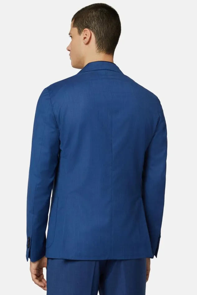 Blazers Men Boggi Milano Royal Jacket In B Aria Wool Royal Blue Blazers Men Boggi Milano Royal Jacket In B Aria Wool Royal Blue