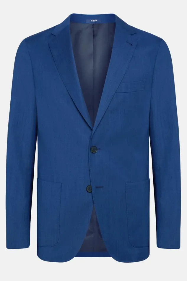 Blazers Men Boggi Milano Royal Jacket In B Aria Wool Royal Blue Blazers Men Boggi Milano Royal Jacket In B Aria Wool Royal Blue
