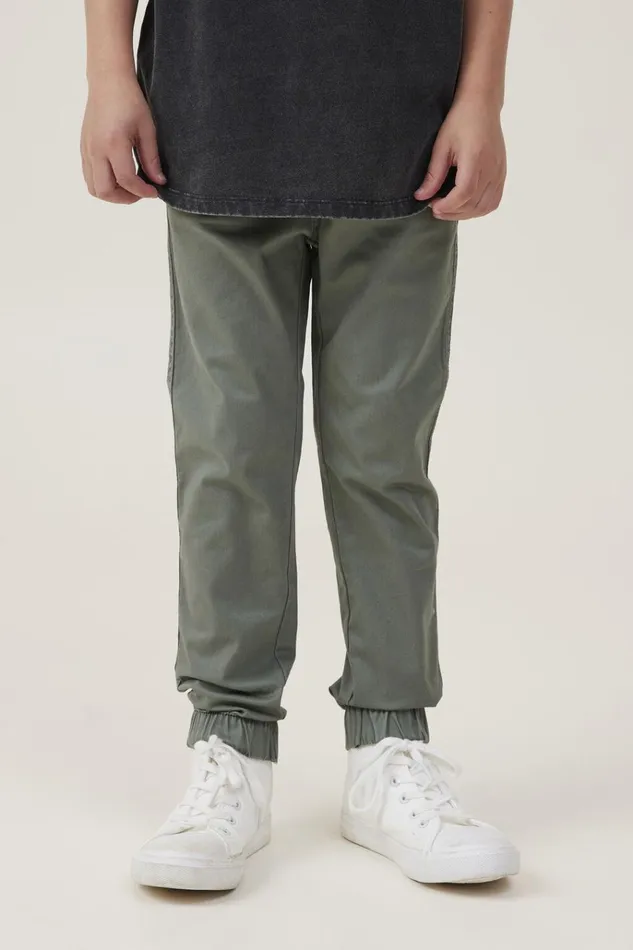 Boys Pants and Jeans Cotton On Will Cuffed Chino Pant Swag Green
