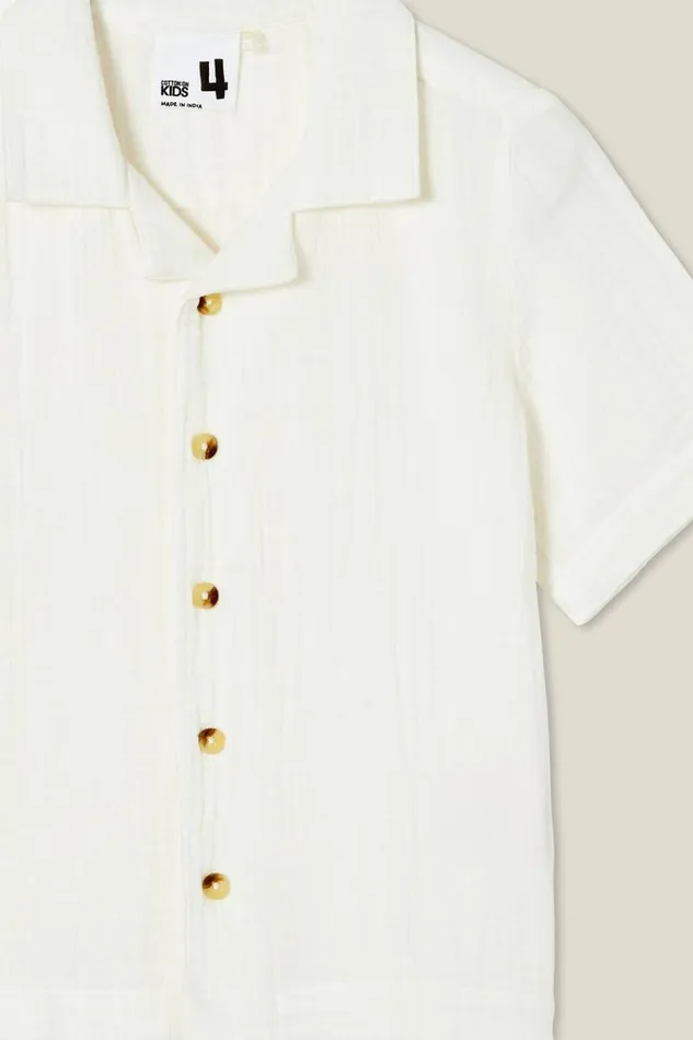 Boys Shirts Cotton On Cabana Short Sleeve Shirt Vanillacheesecloth Boys Shirts Cotton On Cabana Short Sleeve Shirt Vanillacheesecloth
