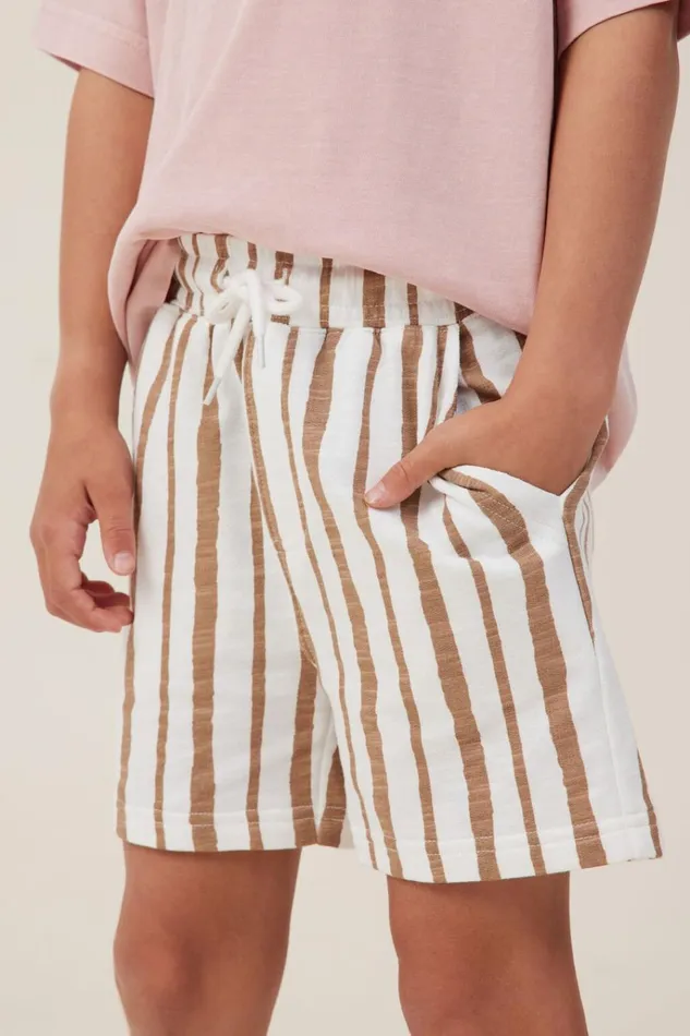 Boys Shorts Cotton On Henry Slouch Short Vanillataupy Brown Stripe Boys Shorts Cotton On Henry Slouch Short Vanillataupy Brown Stripe