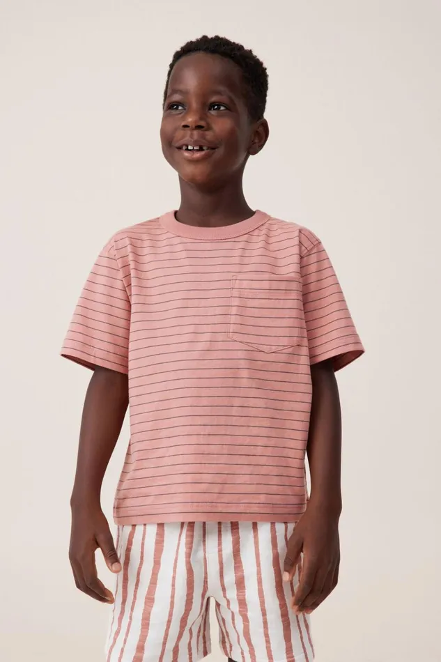 Boys Tops and TShirts Cotton On The Essential Short Sleeve Tee Clay Pigeonrabbit Grey Stripe Boys Tops and TShirts Cotton On The Essential Short Sleeve Tee Clay Pigeonrabbit Grey Stripe