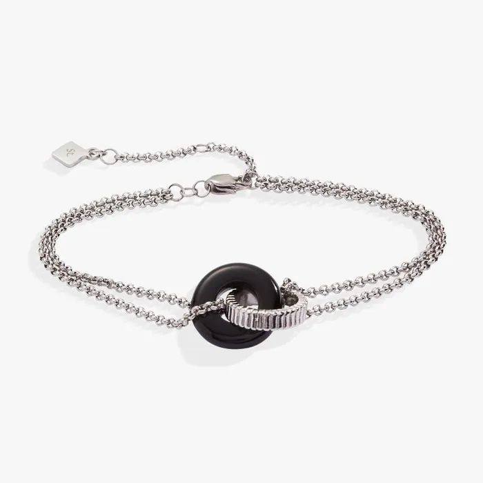 Bracelets Women Alex And Ani Black Onyx Textured Bracelet Stainless Steel Silver Bracelets Women Alex And Ani Black Onyx Textured Bracelet Stainless Steel Silver