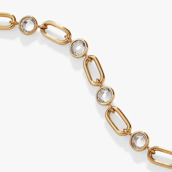 Bracelets Women Alex And Ani Crystal And Paperclip Adjustable Chain Bracelet Stainless Steel Gold