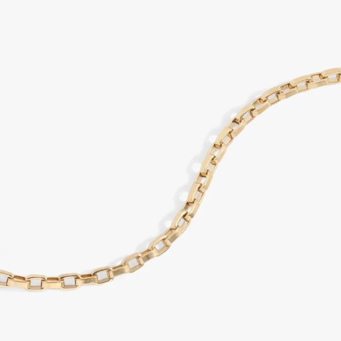Bracelets Women Alex And Ani Everyday Box Link Chain Bracelet Stainless Steel Gold
