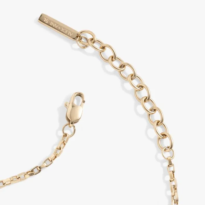 Bracelets Women Alex And Ani Everyday Box Link Chain Bracelet Stainless Steel Gold