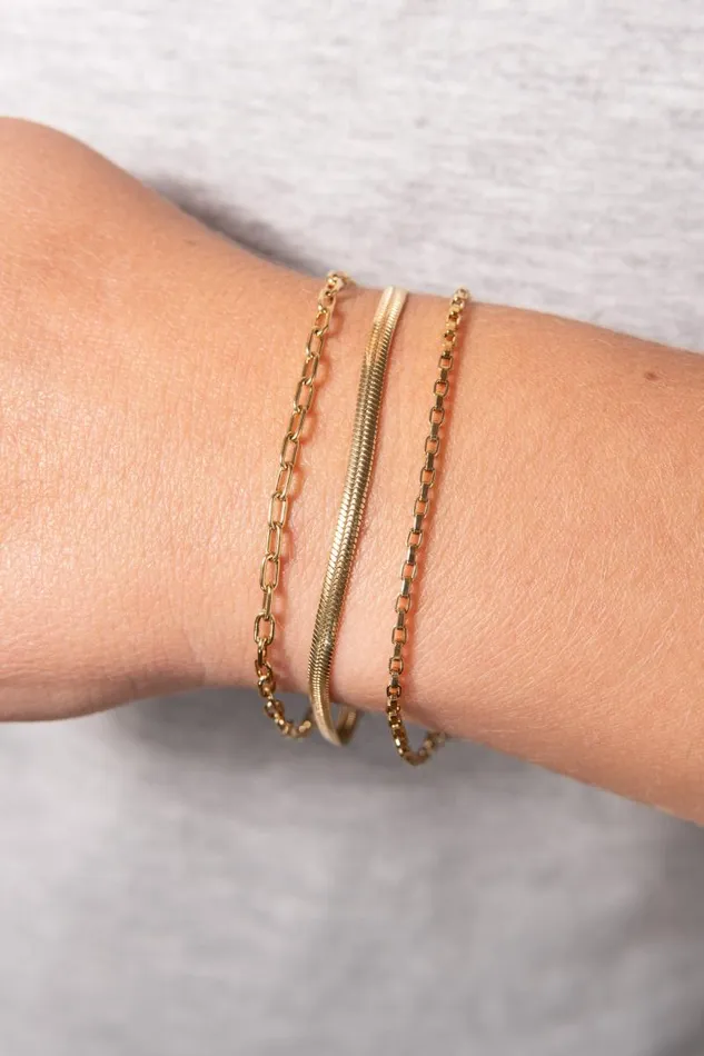 Bracelets Women Alex And Ani Everyday Box Link Chain Bracelet Stainless Steel Gold