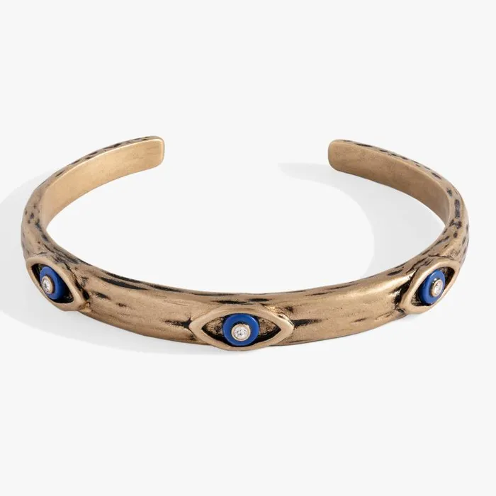 Bracelets Women Alex And Ani Untamed Evil Eye Cuff Bracelet Antique Gold
