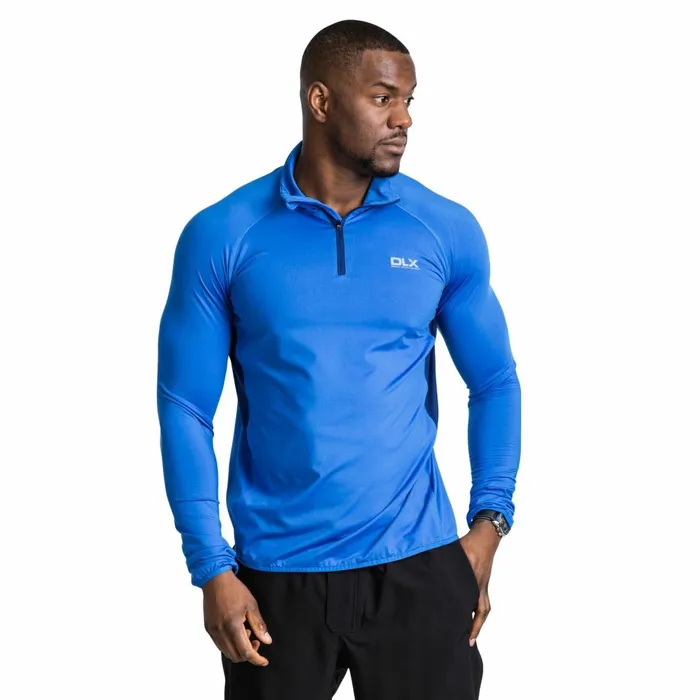 Brennen DLX Active Top Blue Men Trespass Gym and Sports Tops