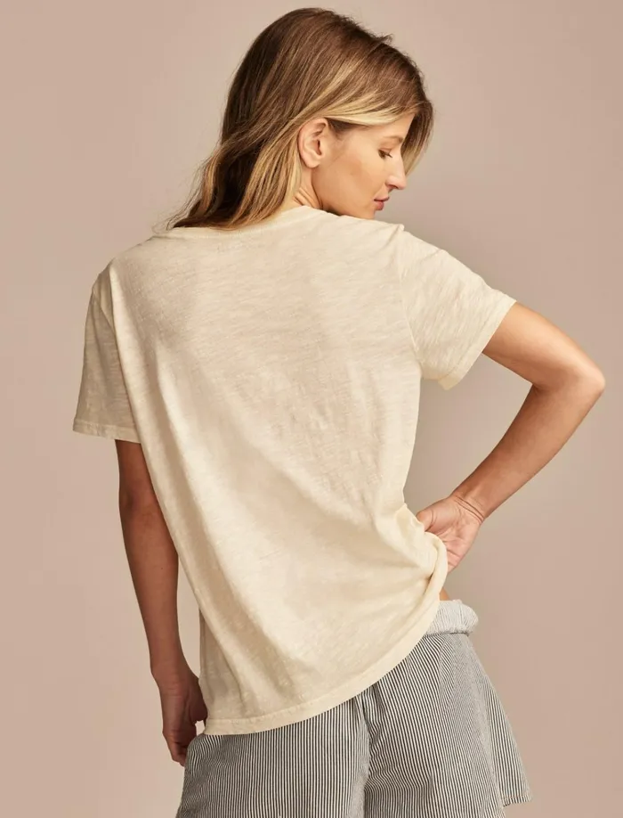 Butterfly Heart Classic Crew Wood Ash Women Lucky Brand Graphic Tees