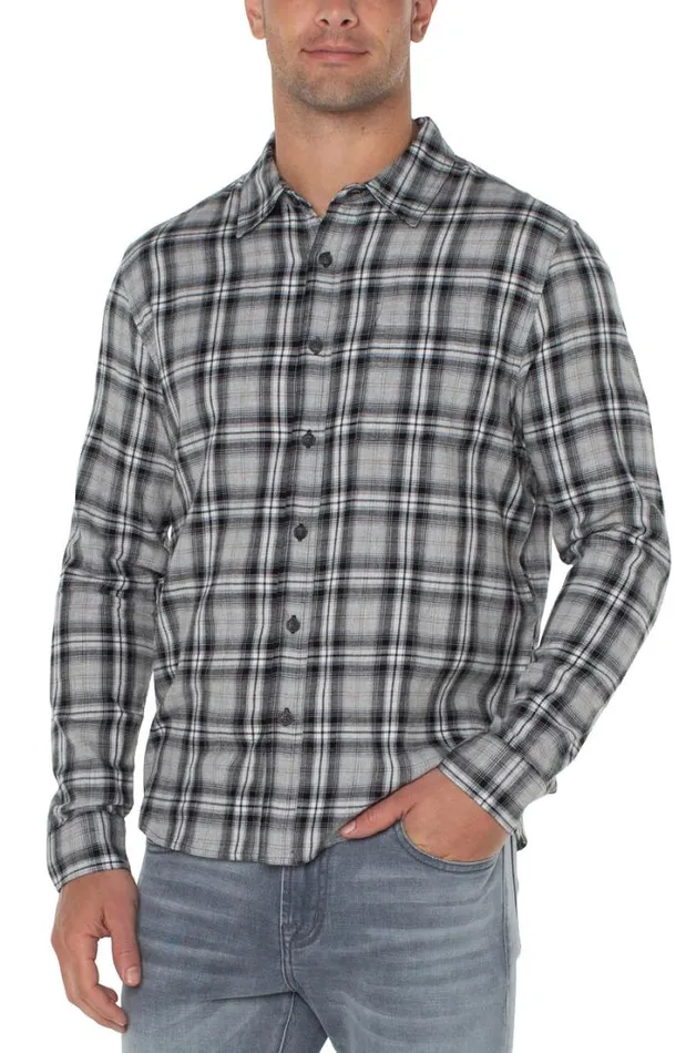 BUTTON DOWNS Men Liverpool Los Angeles WOVEN BUTTON UP SHIRT Cedar Brown Black Multi BUTTON DOWNS Men Liverpool Los Angeles WOVEN BUTTON UP SHIRT Cedar Brown Black Multi