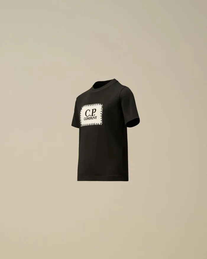 CP Company Clothing 23 U16 Cotton Jersey 301 Label Style TShirt Black 8211 Kids