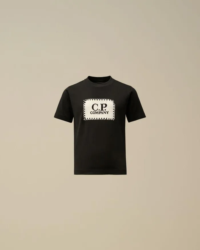 CP Company Clothing 23 U16 Cotton Jersey 301 Label Style TShirt Black 8211 Kids