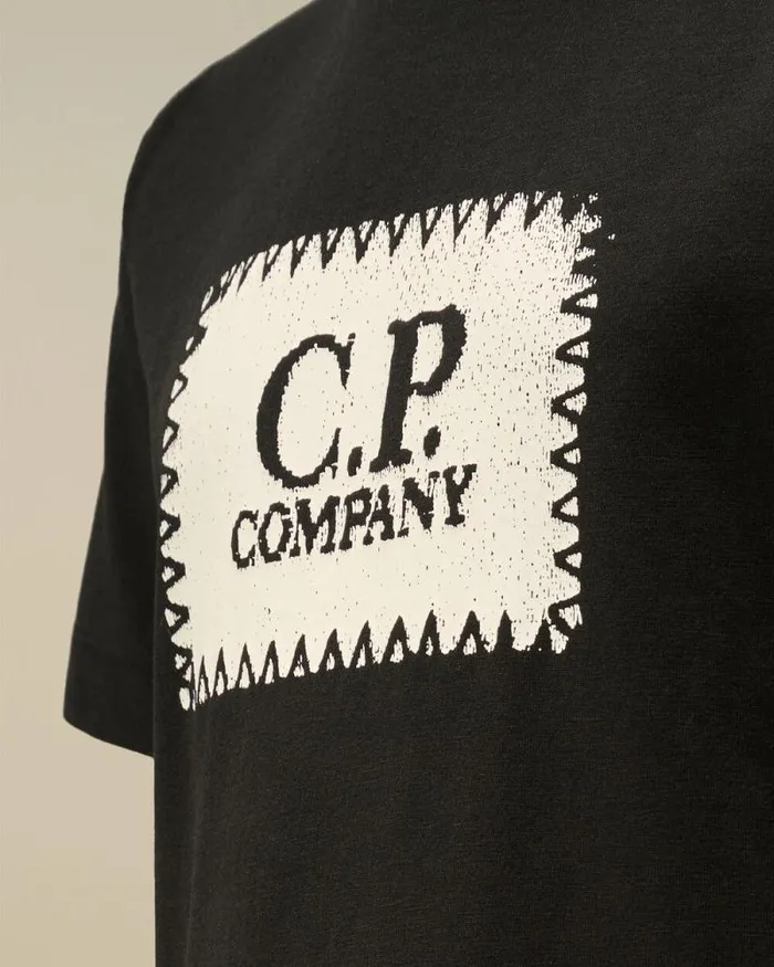 CP Company Clothing 23 U16 Cotton Jersey 301 Label Style TShirt Black 8211 Kids