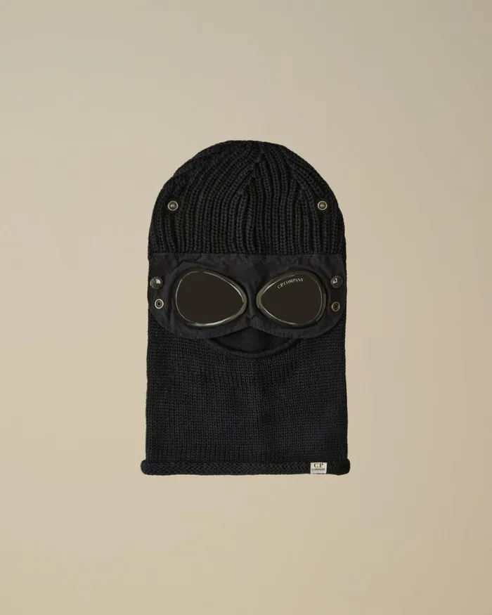 CP Company Hats Extra Fine Merino Wool Goggle Balaclava Total Eclipse Blue 8211 Man CP Company Hats Extra Fine Merino Wool Goggle Balaclava Total Eclipse Blue 8211 Man