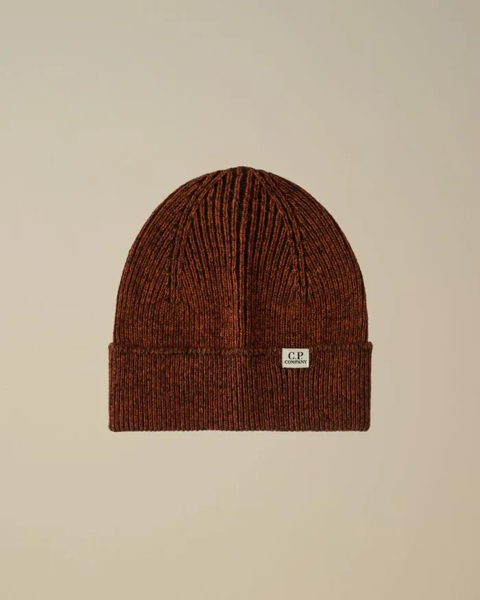 CP Company Hats Fleece Knit Beanie Bombay Brown 8211 Man