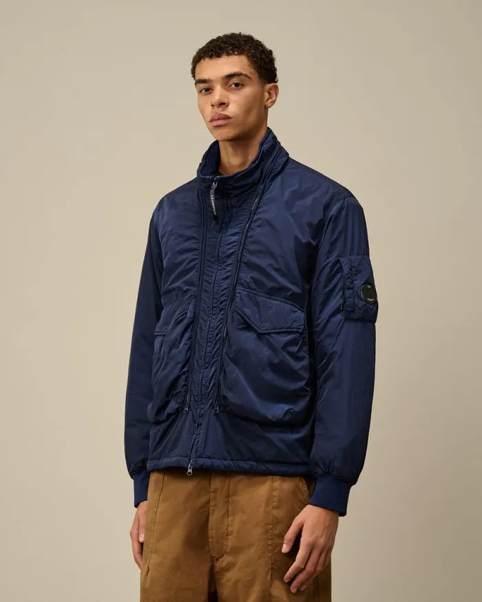 CP Company Jacket and Coats ChromeR Body Zippers Padded Jacket Estate Blue 8211 Man