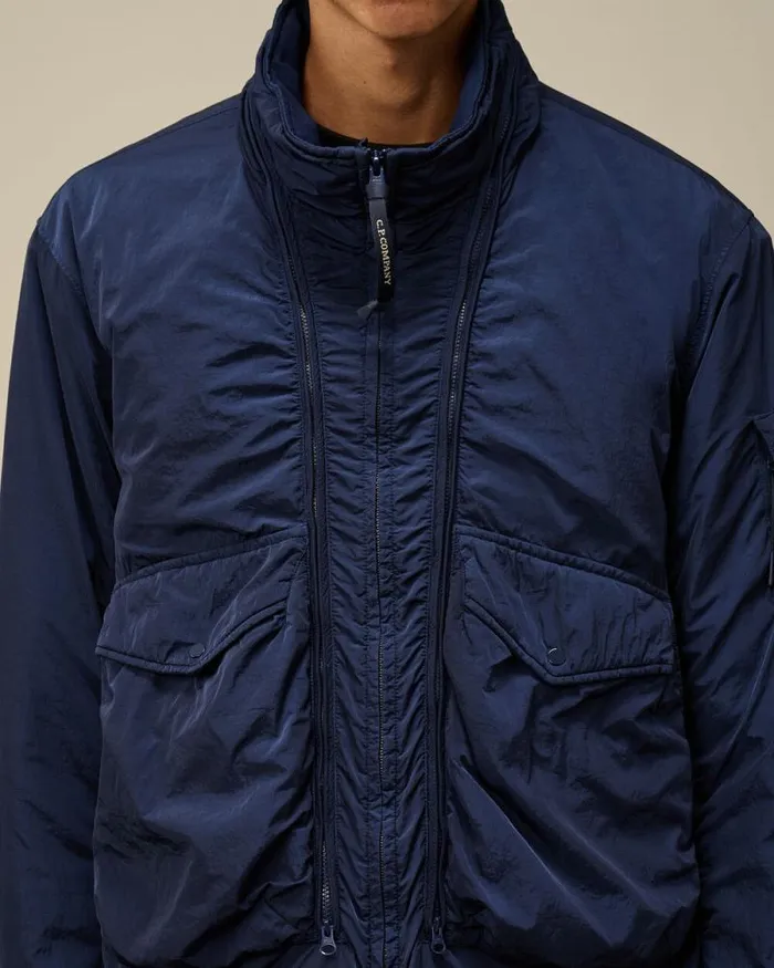 CP Company Jacket and Coats ChromeR Body Zippers Padded Jacket Estate Blue 8211 Man