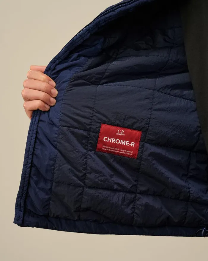 CP Company Jacket and Coats ChromeR Body Zippers Padded Jacket Estate Blue 8211 Man