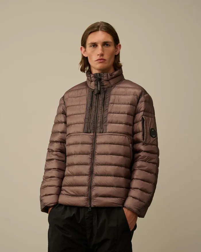 CP Company Jacket and Coats DD Shell Collar Zip Down Jacket Purple Dove 8211 Man