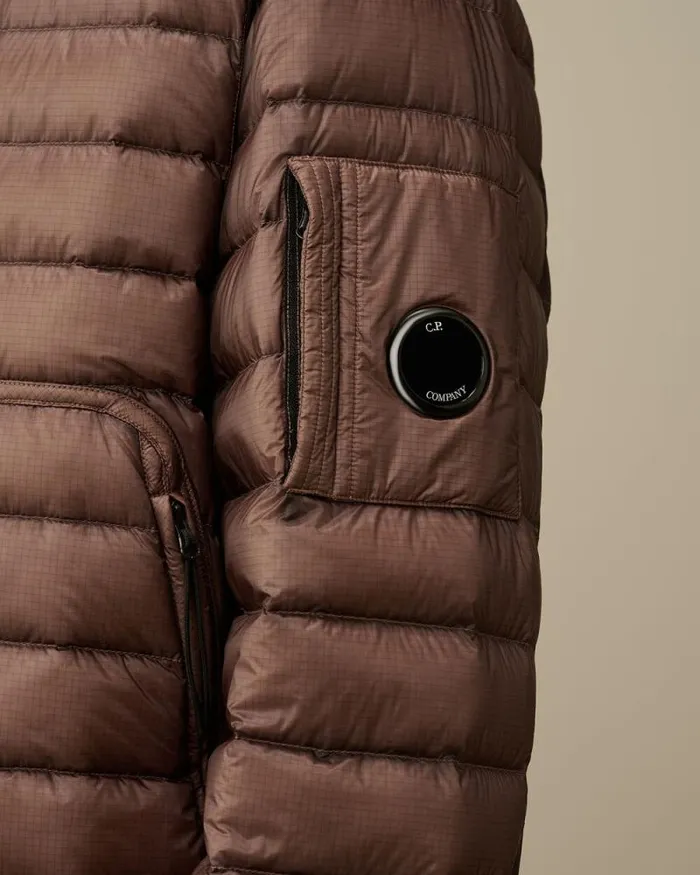 CP Company Jacket and Coats DD Shell Collar Zip Down Jacket Purple Dove 8211 Man