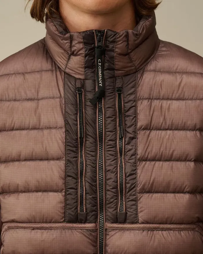 CP Company Jacket and Coats DD Shell Collar Zip Down Jacket Purple Dove 8211 Man