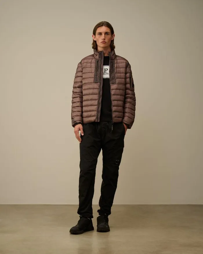 CP Company Jacket and Coats DD Shell Collar Zip Down Jacket Purple Dove 8211 Man