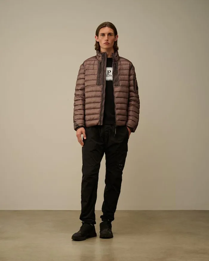 CP Company Jacket and Coats DD Shell Collar Zip Down Jacket Purple Dove 8211 Man