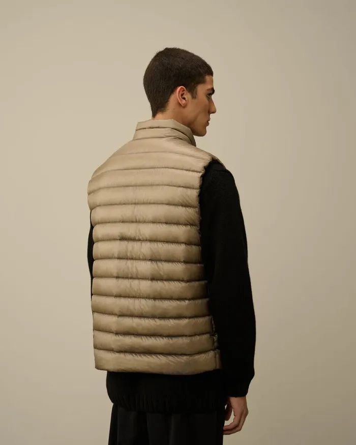 CP Company Jacket and Coats DD Shell Lens Down Vest Vintage Khaki Beige 8211 Man